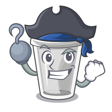 Korsan plastik kap karikatür formu vektör çizim içinde