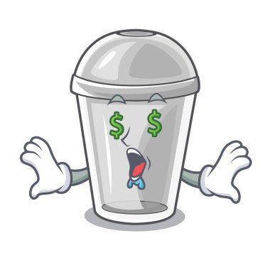 Para göz plastik kap karikatür tablo vektör çizim üzerinde