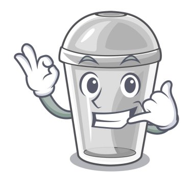 Beni bir çizgi film tablo vektör çizim plastik bardak ara