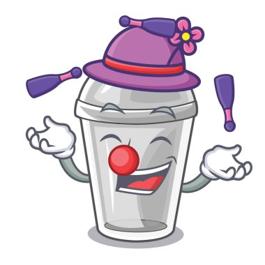 Plastik kap karikatür tablo vektör çizim üzerinde hokkabazlık