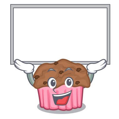 Çizgi film kek kağıt vektör illuustration üzerinde kurulu çikolata kek kadar