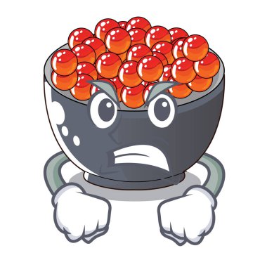 Kızgın somon karaca karakter vektör çizim yemeye hazır