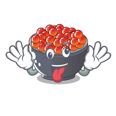 Deli somon karaca ile maskot vektör çizim üzerinde izole