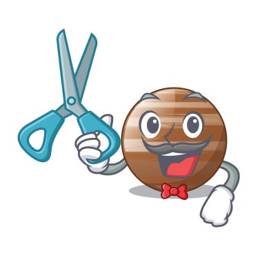 Kuaför gezegen Jüpiter karikatür vektör çizim şeklinde