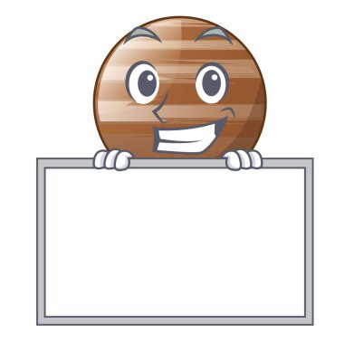 Yönetim Kurulu gezegen Jüpiter şeklinde karikatür vektör çizim ile sırıtarak