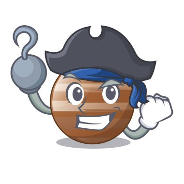 Korsan gezegen Jüpiter karikatür vektör çizim şeklinde