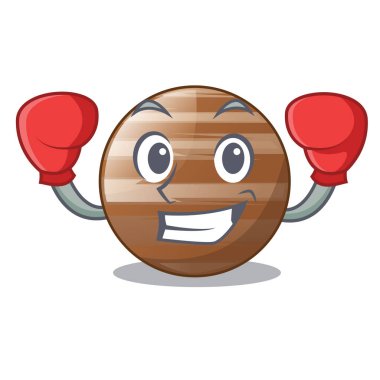 Boks gezegen Jüpiter karikatür vektör çizim şeklinde