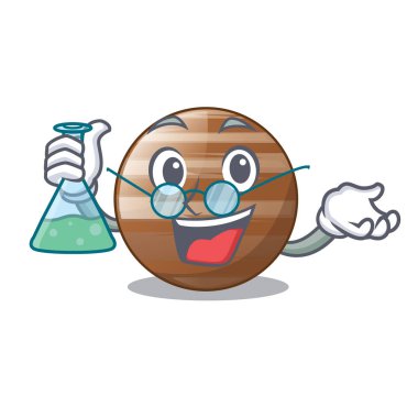 Profesör gezegen gökyüzü çizgi film vektör çizim Jüpiter ışın