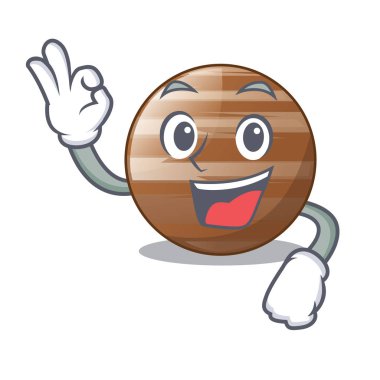 Tamam gezegen gökyüzü çizgi film vektör çizim Jüpiter ışın