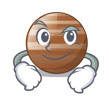 Gezegen ray sırıtışları Jüpiter yukarıda gökyüzü çizgi film illüstrasyon vektör