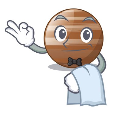 Garson Jüpiter gezegeni izole maskot vektör çizim ile