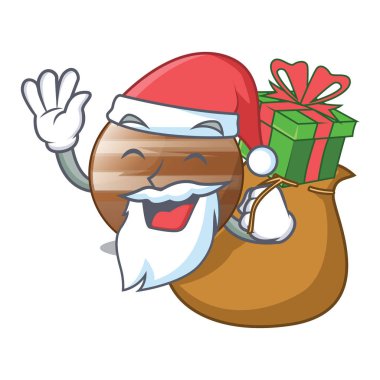 Noel Baba hediye zanaat Jüpiter gezegeni karakter vektör çizim ile