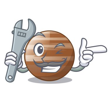 Mekanik zanaat Jüpiter gezegeni karakter vektör çizim