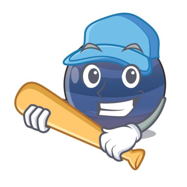 İskambil beyzbol gezegen Neptün şekil karakter vektör çizim