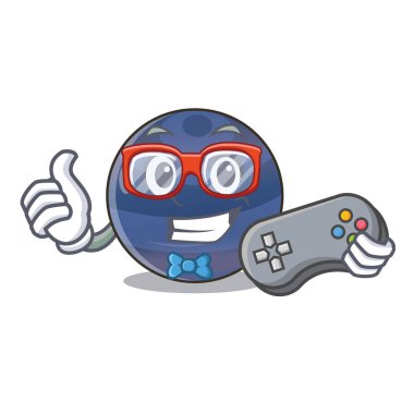 Oyun gezegeni Neptün yukarıda gökyüzü çizgi film vektör çizim