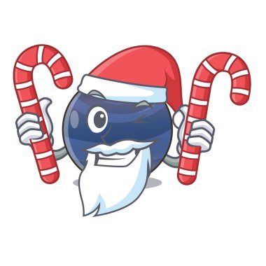 Santa şeker ile resim Neptün gezegeni çizgi film form vektör çizim