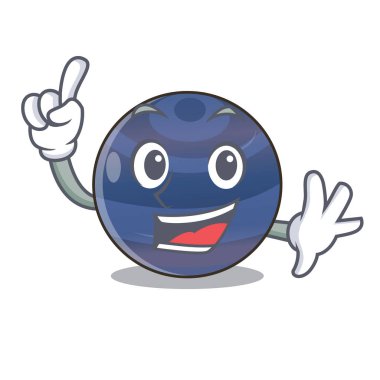 Parmak resim Neptün gezegeni çizgi film form vektör çizim