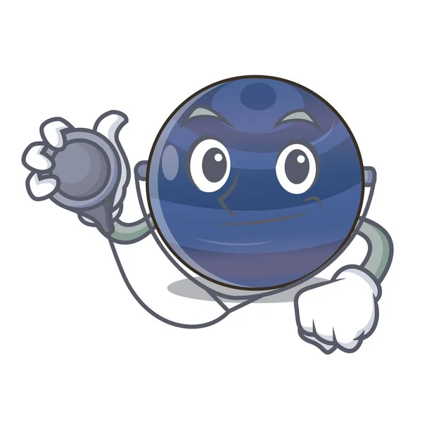 Doctor Planet Neptune Dalam Bentuk Karakter Vektor Ilustrasi - Stok Vektor