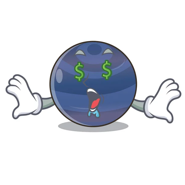 Dinheiro Olho Imagem Planeta Neptune Desenho Animado Forma Ilustração Vetorial — Vetor de Stock
