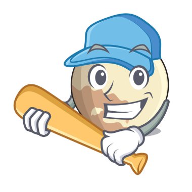 İskambil beyzbol gezegen Plüton çizgi film form vektör çizim içinde