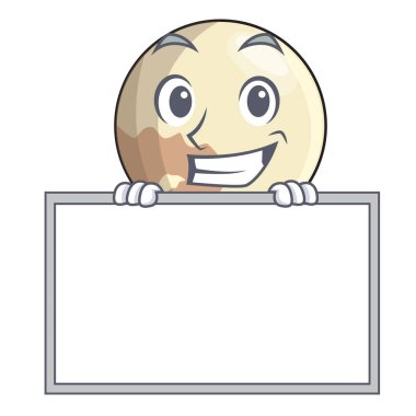 Yönetim Kurulu gezegenle sırıtarak pluto çizgi film form vektör çizim içinde