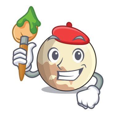 Sanatçı gezegen Plüton çizgi film form vektör çizim içinde