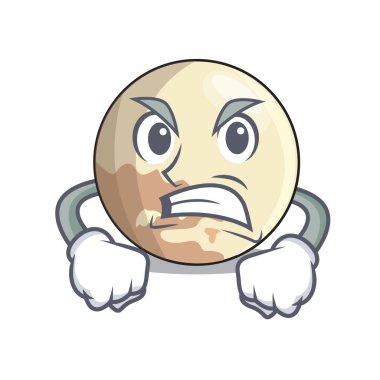 Kızgın Pluto çizgi film gezegen gökyüzü vektör çizim yukarıda