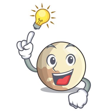 Bir fikir Plüton gezegeni maskot vektör çizim ile izole ettim