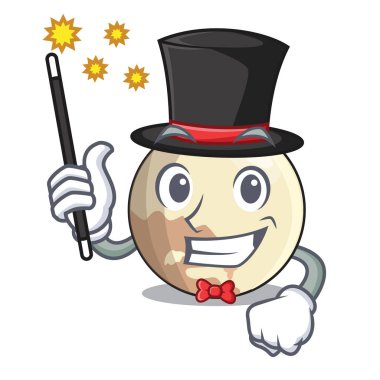 Sihirbaz Plüton gezegeni maskot vektör çizim ile izole