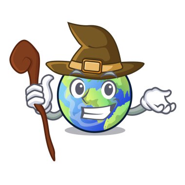 Cadı resmi çizgi film langait dünya vektör çizim