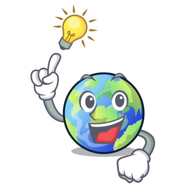 İle çizgi film vektör illustrtaion içinde izole bir fikir Dünya'mıza sahibiz