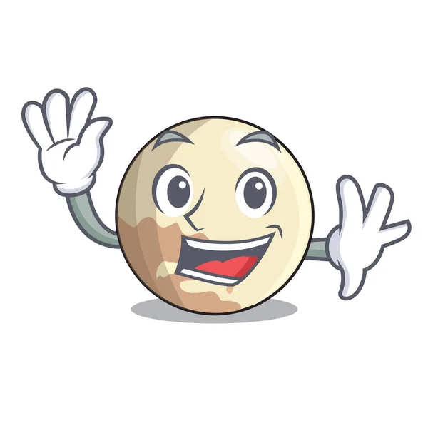 Imagem Ondulante Planeta Pluto Vetor Caráter Ilustração — Vetor de Stock