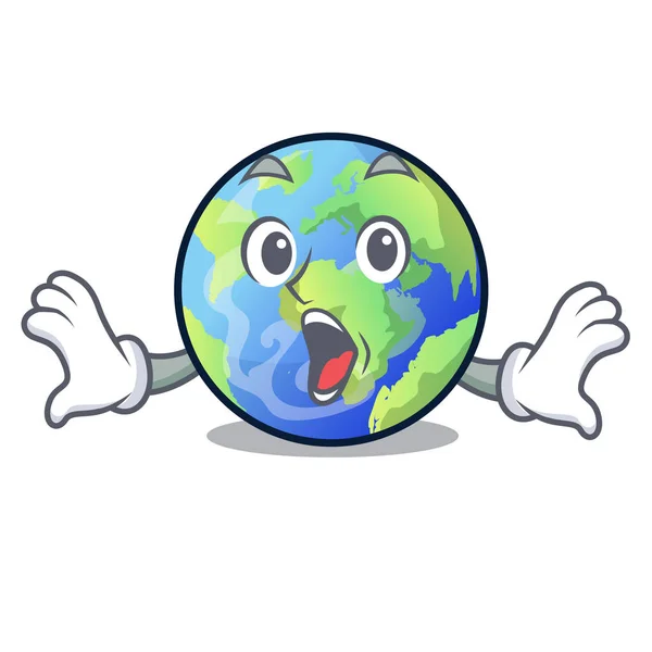 Surprised Picture Cartoon Langait Earth Vector Illustration — Stock Vector