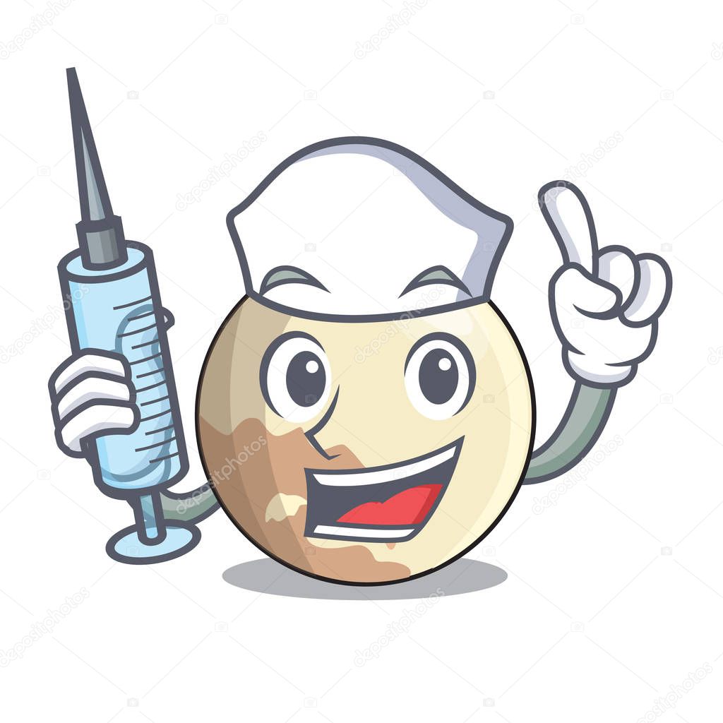 Nurse image of planet pluto in character vector, illustration