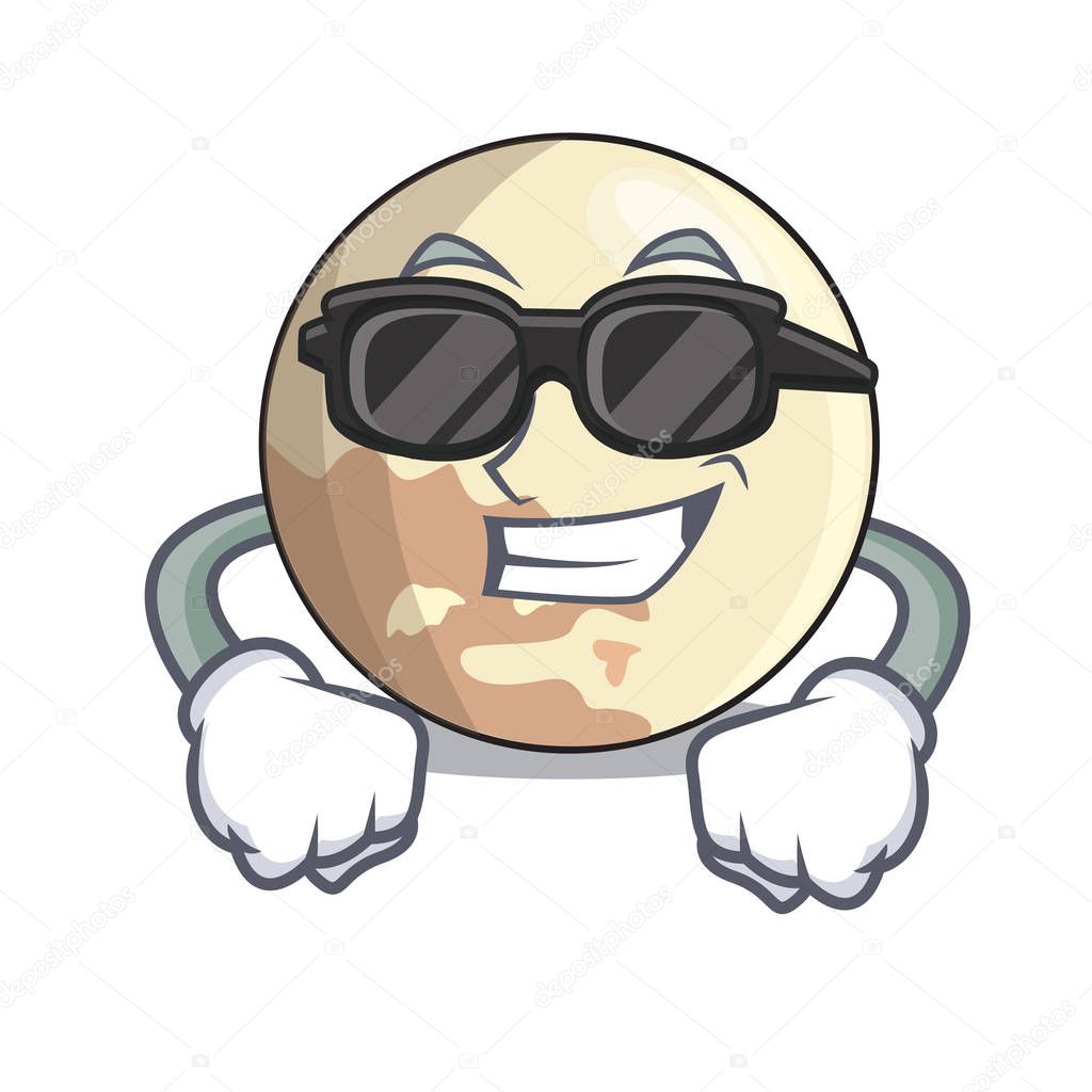 Super cool image of planet pluto in character vector, illustration