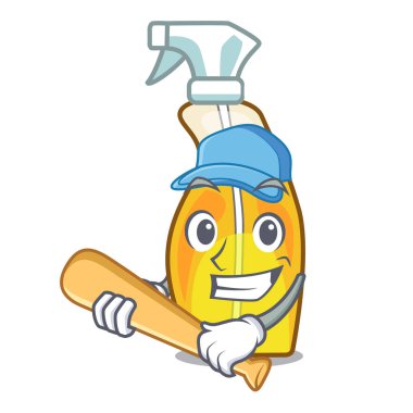 Karakter formu vektör çizim iskambil beyzbol şişe sprey