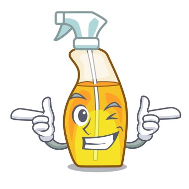 Wink sprey parfüm bir çizgi film şişe vektör çizim içinde