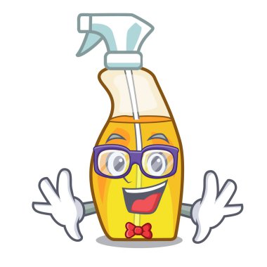 Bir çizgi film şişe vektör çizim içinde Geek sprey parfüm