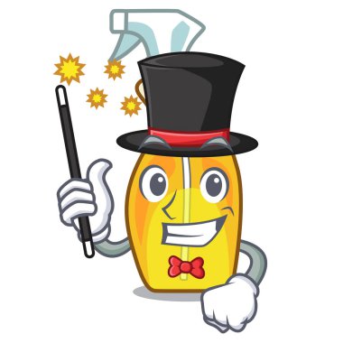 Sihirbaz Sprey şişeleri karikatürler vektör çizim izole edilmiştir