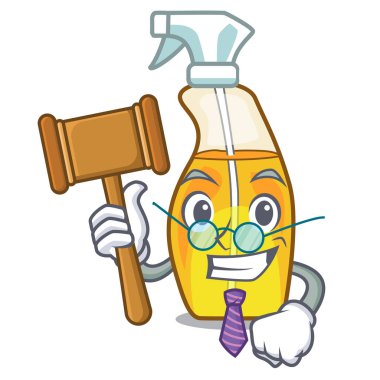 Yargıç Sprey şişeleri karikatürler vektör çizim izole edilmiştir