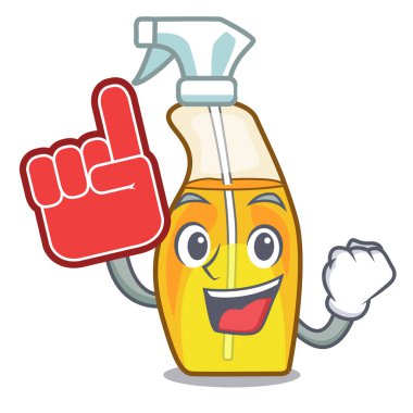 Köpük parmak Sprey şişeleri karikatürler vektör çizim izole edilmiştir