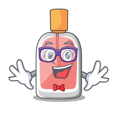 Geek parfum botlle şekil üzerinde çizgi film vektör çizim