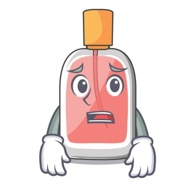 Korkarım parfüm şişesi üzerinde karakter tablo vektör çizim