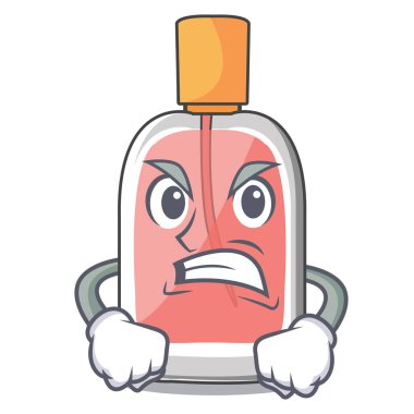 Kızgın parfüm şişesi üzerinde karakter tablo vektör çizim