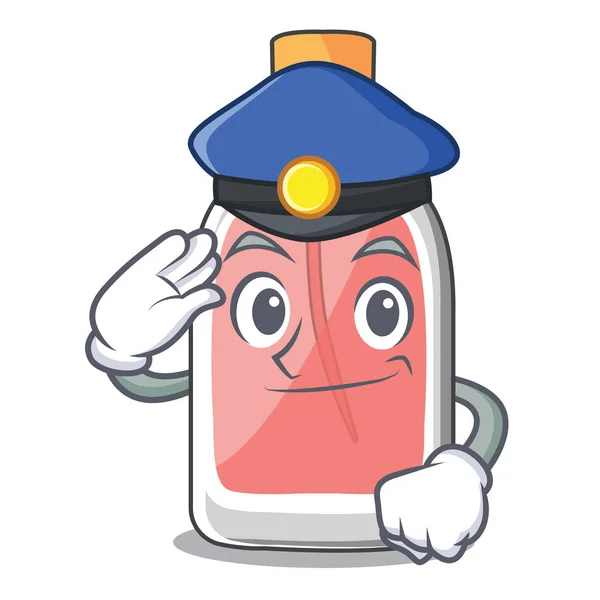 Polizei Parfüm Der Zeichentrickflaschenillustration — Stockvektor