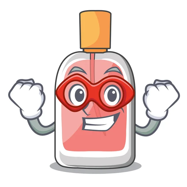 Super Hrdina Parfum Botlle Tvar Kreslené Vektorové Ilustrace — Stockový vektor
