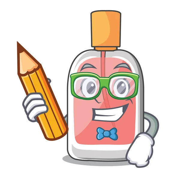 Student Parfum Botlle Shape Cartoon Vector Illustration — Stock Vector