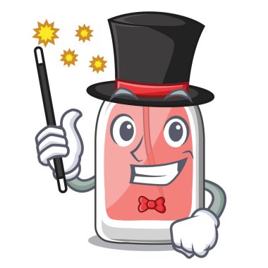 Maskot vektör illüstrasyon izole sihirbaz parfüm şişesi