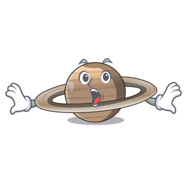 Sürpriz gezegen Satürn çizgi film form vektör çizim