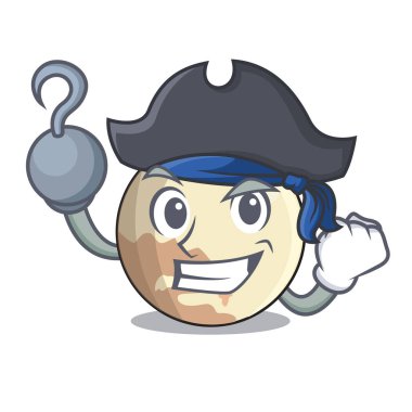 Korsan gezegen Plüton çizgi film form vektör çizim içinde